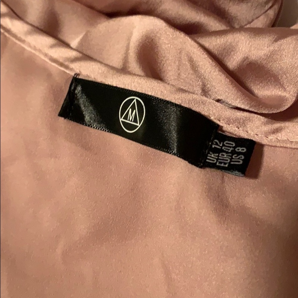 Misguided blush long sleeve dress